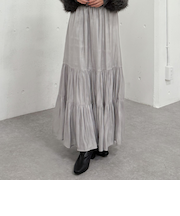 シャイニー切替ティアードスカート