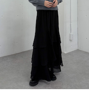 ドットアソートフリルティアードスカート