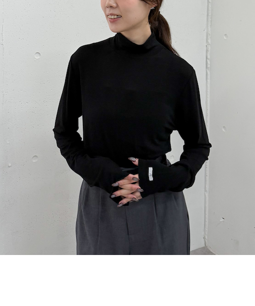 シアー天竺ハイネック　ＴＯＰＳ