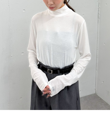 シアー天竺ハイネック TOPS