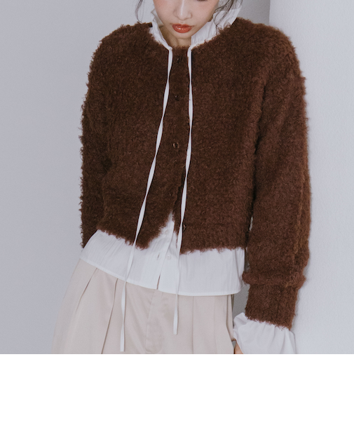 テディベアニットカーディガン