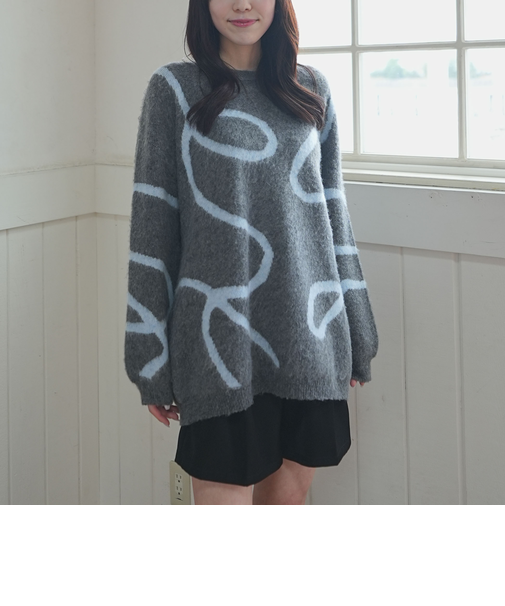 ニュアンスＪＱミドルニットプルオーバー