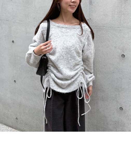 ドロストミドルニットプルオーバー