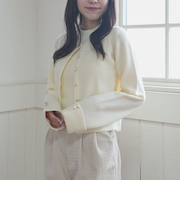 金ボタンラメニットアンサンブル