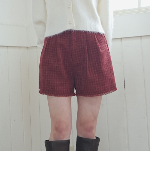 フリンジツイードショートパンツ｜アルシーヴの通販｜&mall（アンド