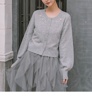 ビジューニットカーディガン
