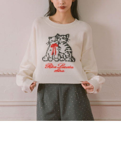 ネコＪＱニットプルオーバー