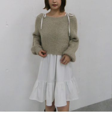 メランジフェザーニット×ミニキャミワンピースＳＥＴ