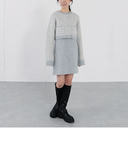 ツイードニットカーディガン×ミニキャミワンピＳＥＴ