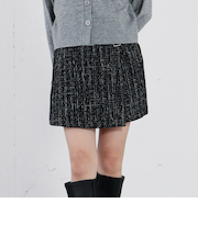 ラメツイードラップスカパン