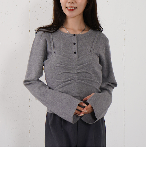 マルチｗａｙフロントタックニットアンサンブル