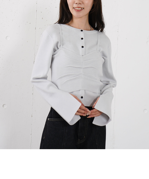 マルチｗａｙフロントタックニットアンサンブル