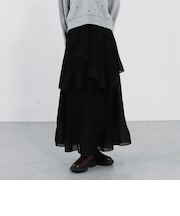 アシメシアーティアードプリーツスカート