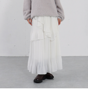アシメシアーティアードプリーツスカート