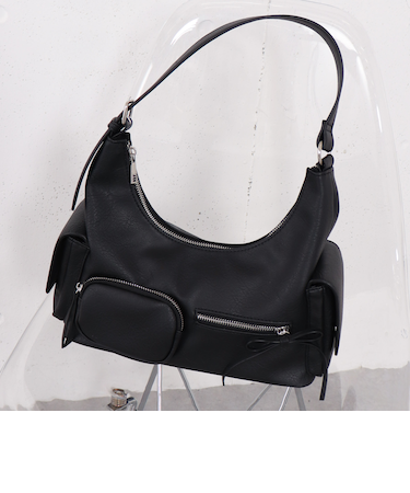 リボンポケットホーボーバッグ