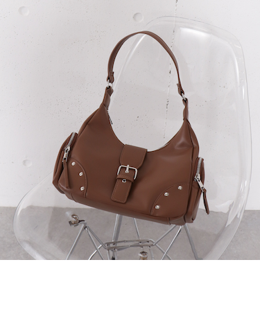 ハーフムーンスタッズバッグ