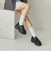 厚底ベルトパンプス