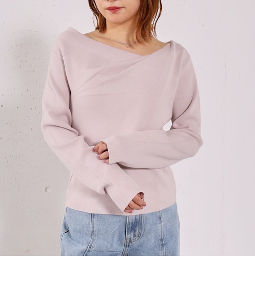 SNIDEL   デザインメタルドレープニットプルオーバー SNIDEL｜デザインメタルドレープニットプルオーバー | Rakuten Fashion