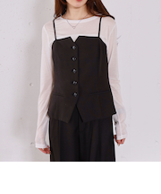 シアー天竺クルーネックトップス