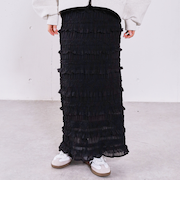 シャーリングフリルタイトスカート