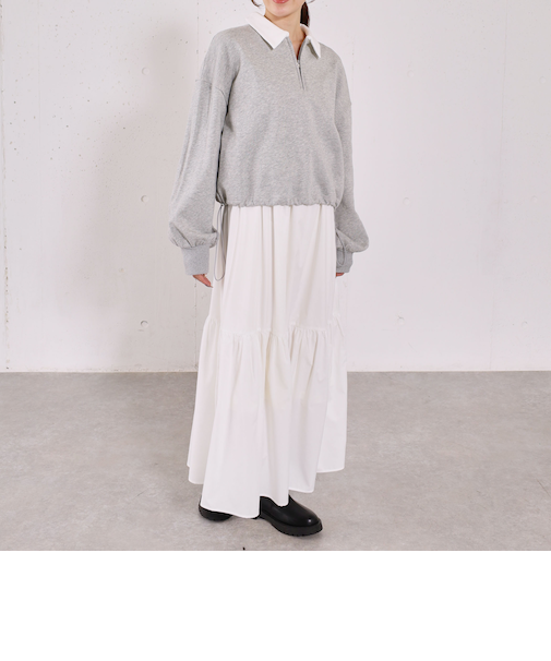 ハーフＺＩＰスウェット×キャミワンピースＳＥＴ