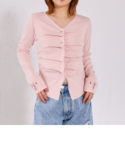 スプリングタックボタンニットプルオーバー