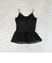 カップ付きレースペプラムキャミソール