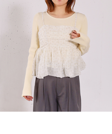 アソートバルーンビスチェ×リブニットプルオーバーＳＥＴ