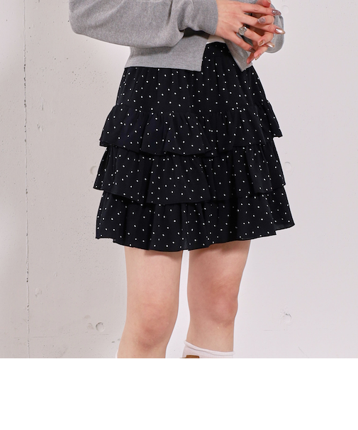 ドットフリルティアードミニＳＫ