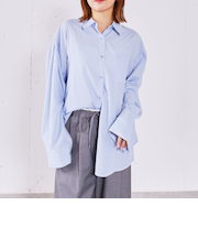 ストライプミドルシャツ