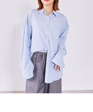 ストライプミドルシャツ