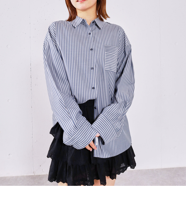 ストライプミドルシャツ