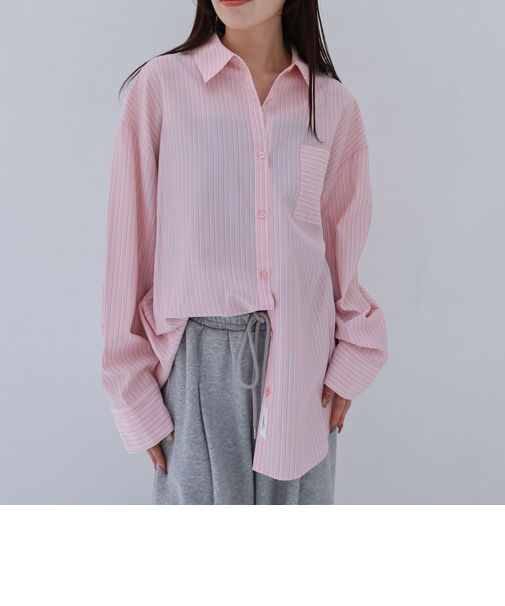 ストライプミドルシャツ