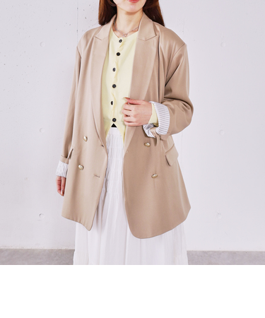 金釦オーバーショルダーテーラードジャケット