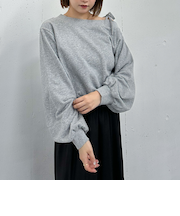 肩リボンワンショルスウェット／