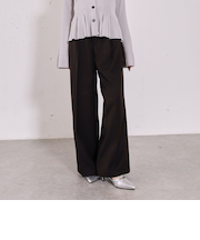 【ＯＮかわ】ベルト付きタックワイドスラックス