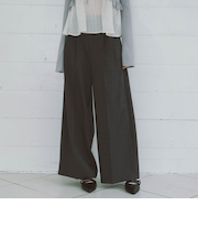 【ＯＮかわ】ベルト付きタックワイドスラックス