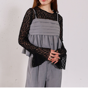 フレアスリーブレーストップス