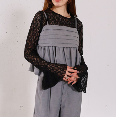 フレアスリーブレーストップス