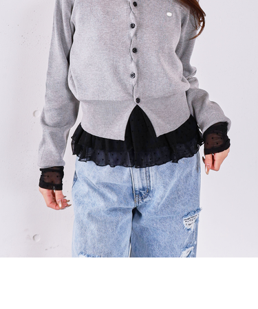 ドットアソートシアーフリルカットＴＯＰＳ