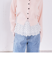 ドットアソートシアーフリルカットＴＯＰＳ