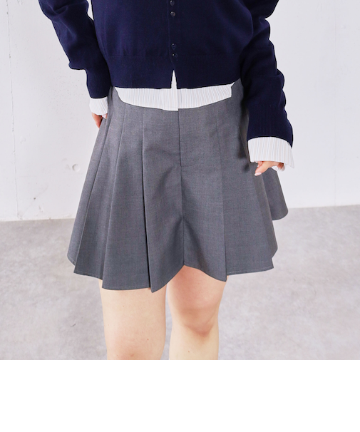 ベルト付きプリーツミニＳＫ