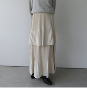 プリーツティアードスカート／