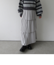 プリーツティアードスカート／