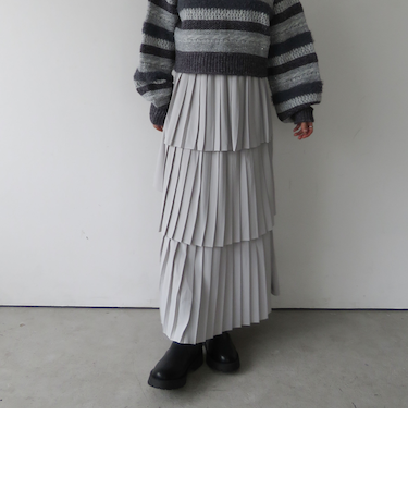 プリーツティアードスカート／