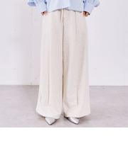 センタータックワイドスウェットパンツ