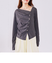 【ONかわ】2wayアシメボタンカットTOPS