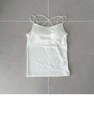 ランダムテレコバッククロスキャミ／