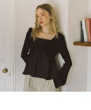 フリルニットＣＤ×ドットキャミビスチェＳＥＴ