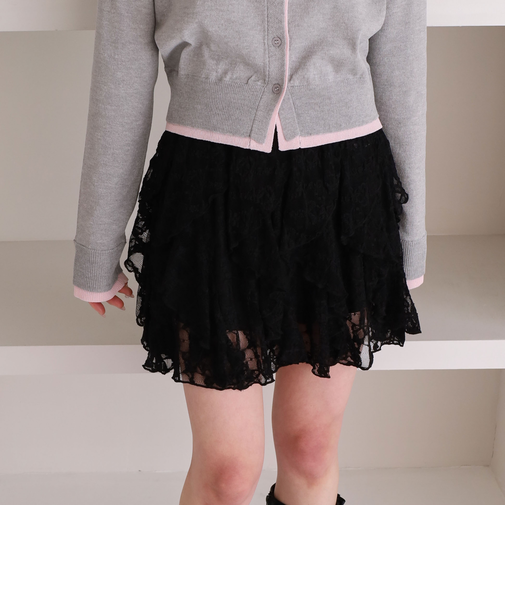 ２ｗａｙレースラッフルミニスカート